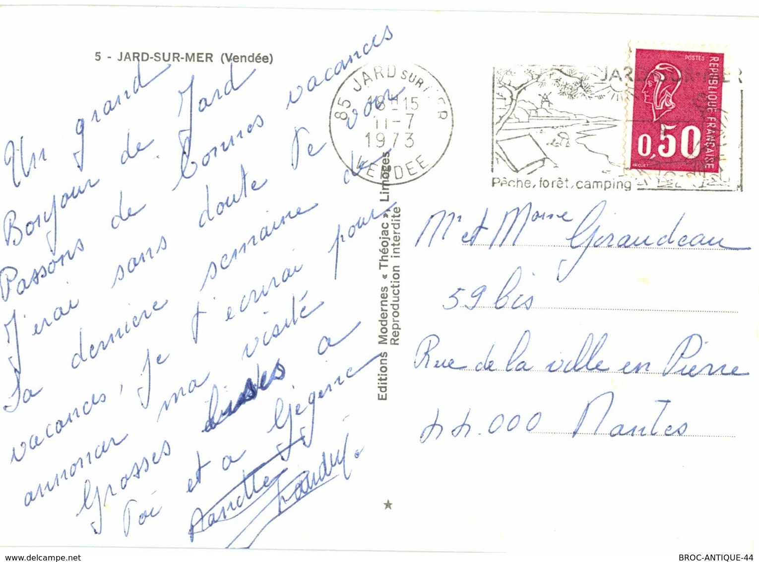 LOT N°844 - LOT DE + 35 CARTES DE JARD-SUR-MER