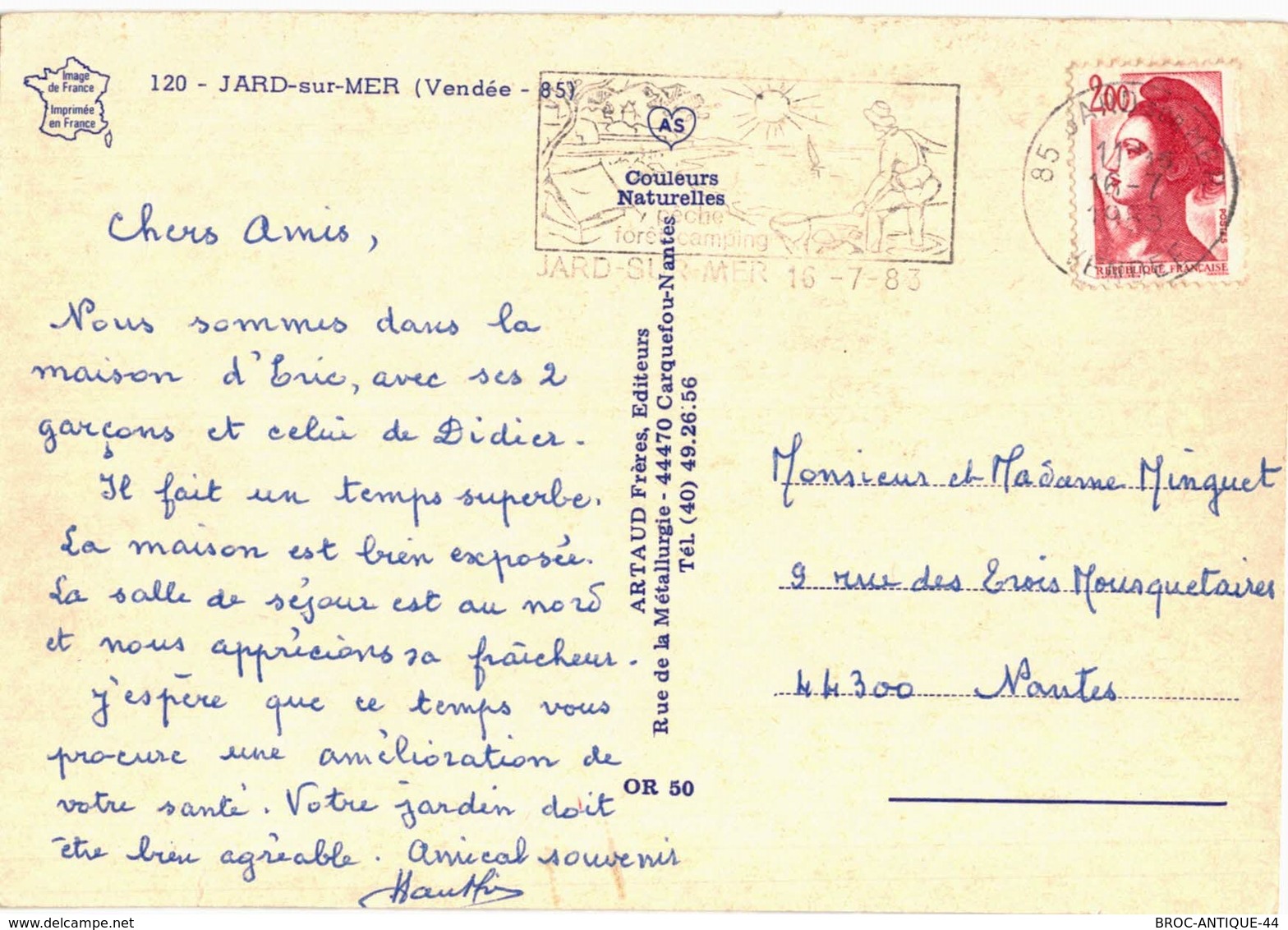 LOT N°844 - LOT DE + 35 CARTES DE JARD-SUR-MER