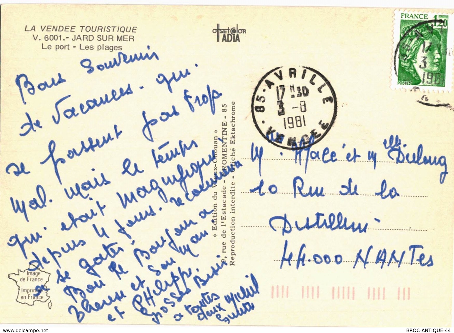 LOT N°844 - LOT DE + 35 CARTES DE JARD-SUR-MER