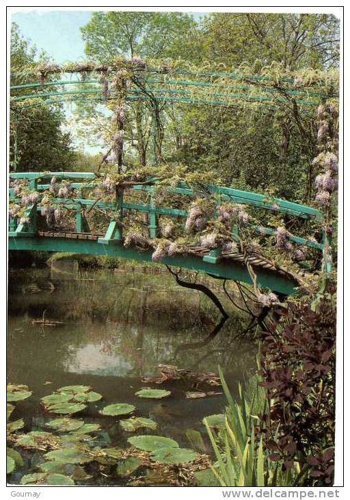 GIVERNY - MONET - LE JARDIN D'EAU & LE PONT JAPONAIS - GLYCINE MAUVE N°717 Ed Lys Cp Vierge - Altri & Non Classificati