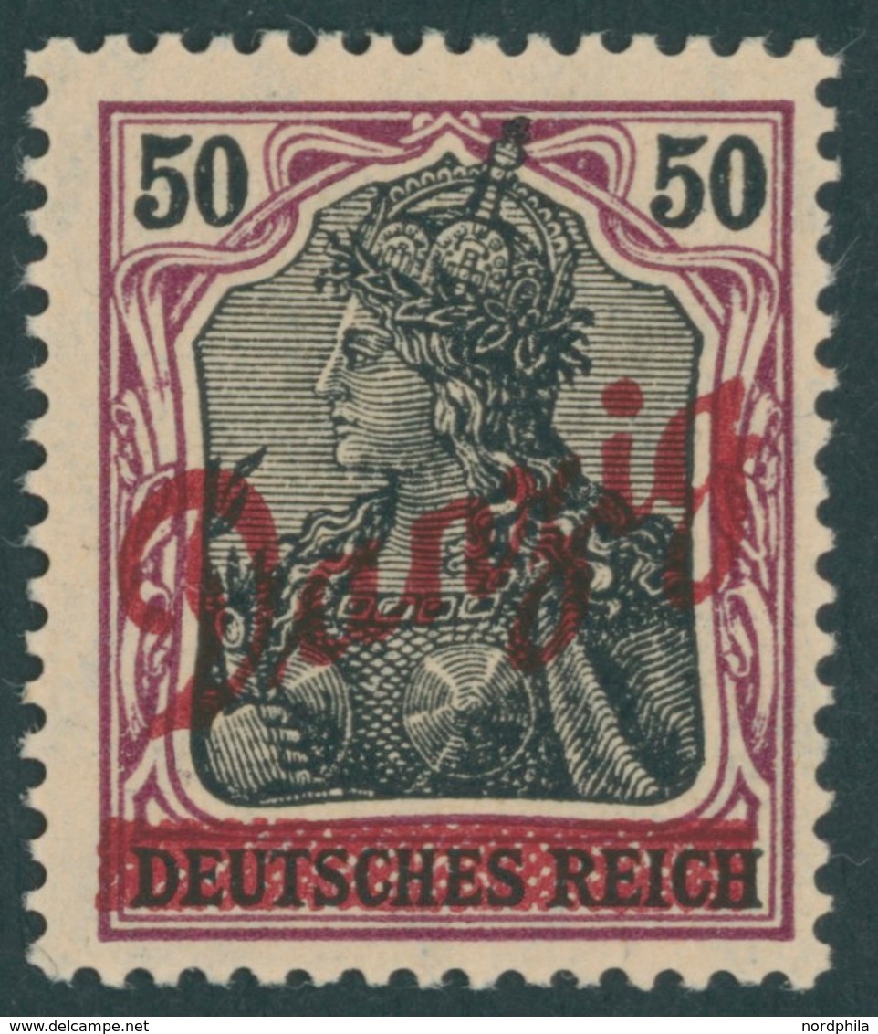 FREIE STADT DANZIG 39 *, 1920, 50 Pf. Kleiner Innendienst, Falzrest, Pracht, Gepr. Gruber, Mi. 200.- - Sonstige & Ohne Zuordnung