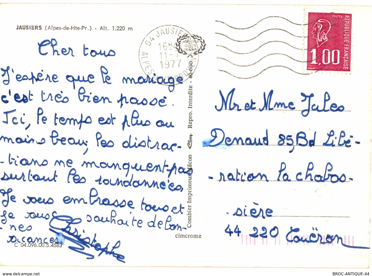 LOT N°845 - LOT DE 20 CARTES DE JAUSIERS