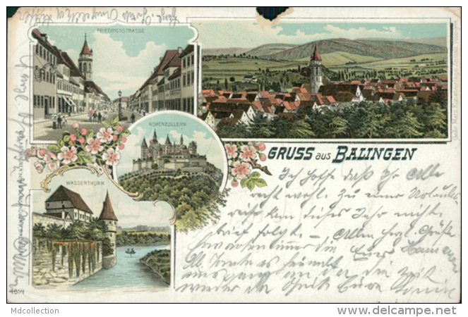 DE BALINGEN / Hohenzollern, Friedricshtrasse, Wasserthurm / CARTE COULEUR - Balingen