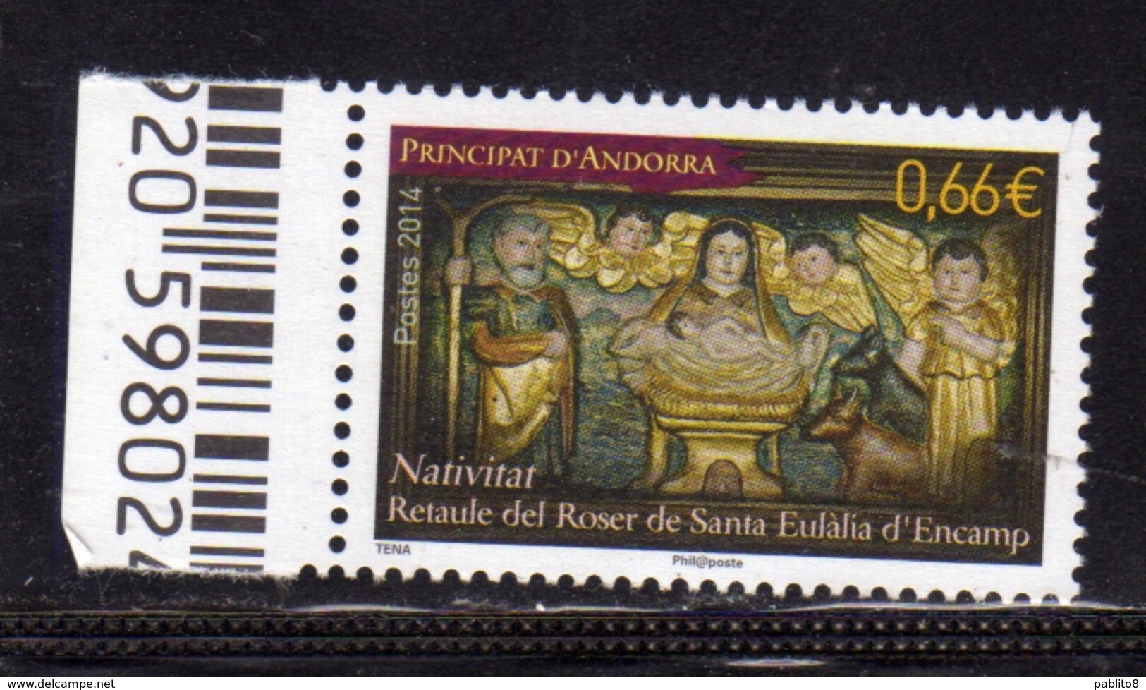 PRINCIP D'ANDORRE Français FRENCH ANDORRA FRANCE FRANCESE 2014 NATIVITAT CHRISTMAS NOEL NATALE NAVIDAD MNH - Ungebraucht