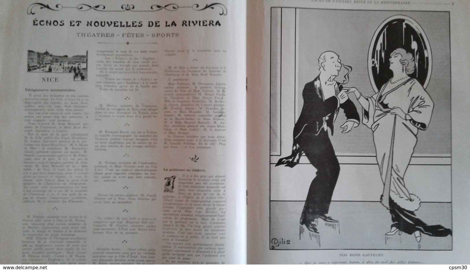 Revue L'ECHO De L'ESTEREL - Revue Littéraire Et Mondaine De La Riviera - 08 Janvier 1914 N° 85 - Autres & Non Classés
