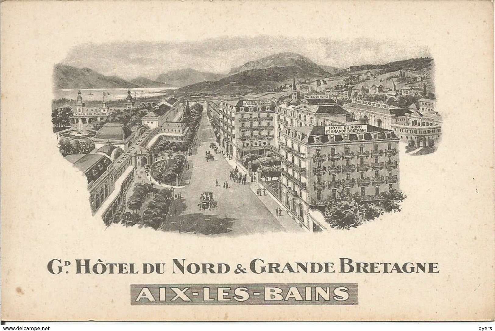 AIX-LES-BAINS.   Gd. HÔTEL DU NORD & GRANDE BRETAGNE  (scan Verso) - Aix Les Bains