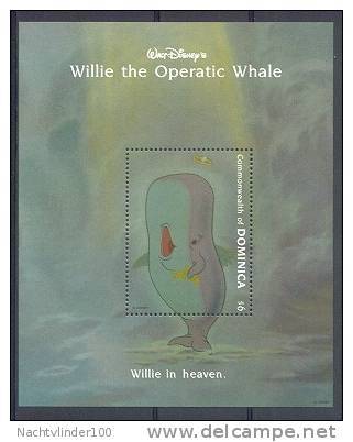 Nbu247 WALT DISNEY WALVIS WILLIE OPERATIC WHALE II DOMINICA 1993 PF/MNH - Disney