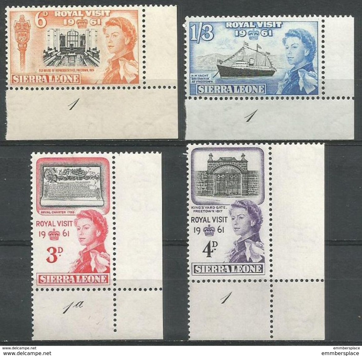 St Lucia - 1961 Royal Visit MNH **   Sc 221-4 - St.Lucia (...-1978)