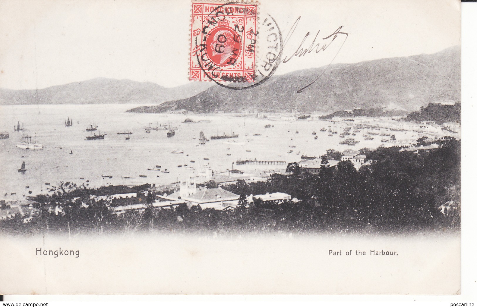 HONG KONG, Part Of The Harbour, 1909, Stamp ,  2 Scans - Chine (Hong Kong)