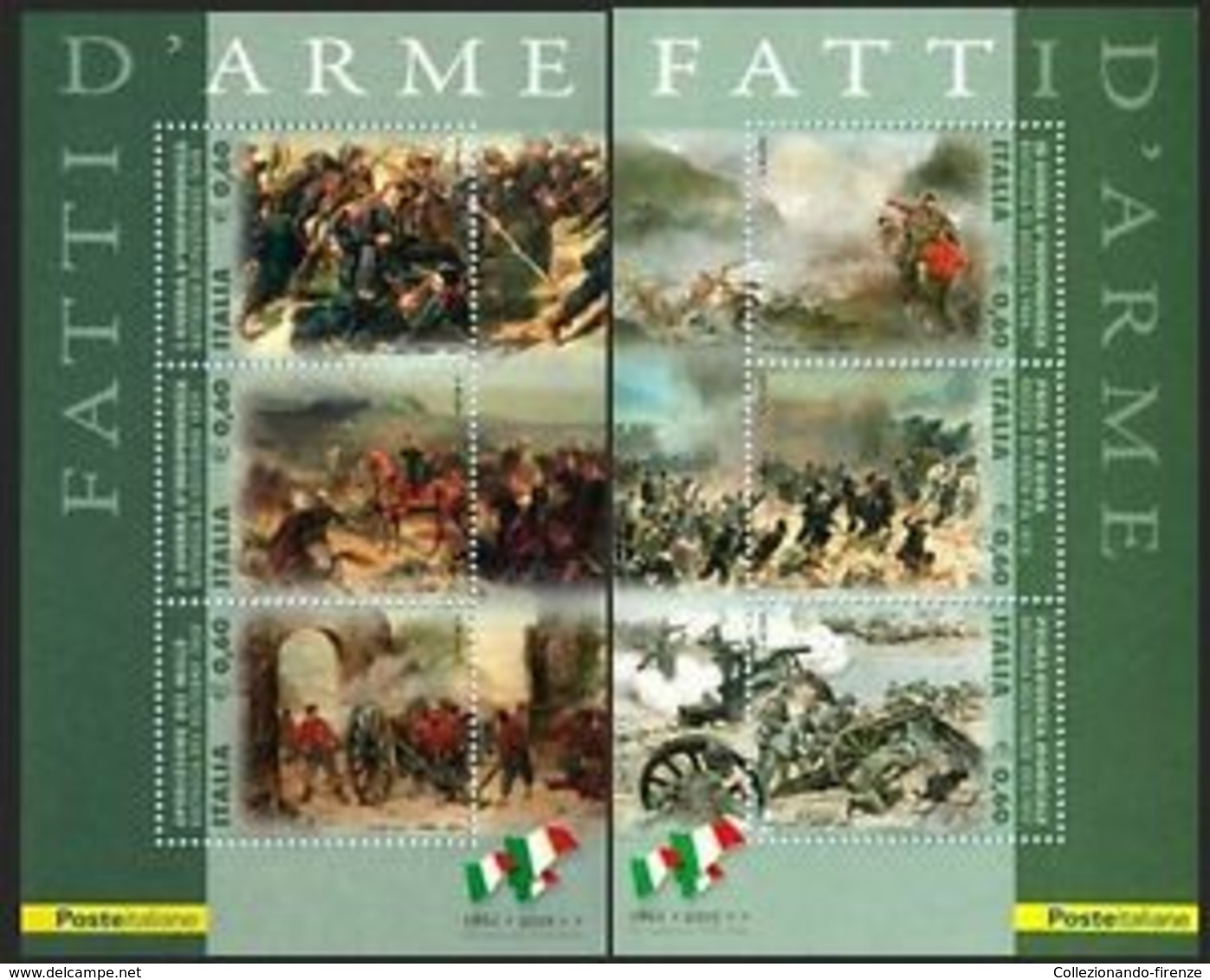 Italia Repubblica 2011 Foglietto N 82 83 Fatti D'arme - 2011-20:  Nuovi