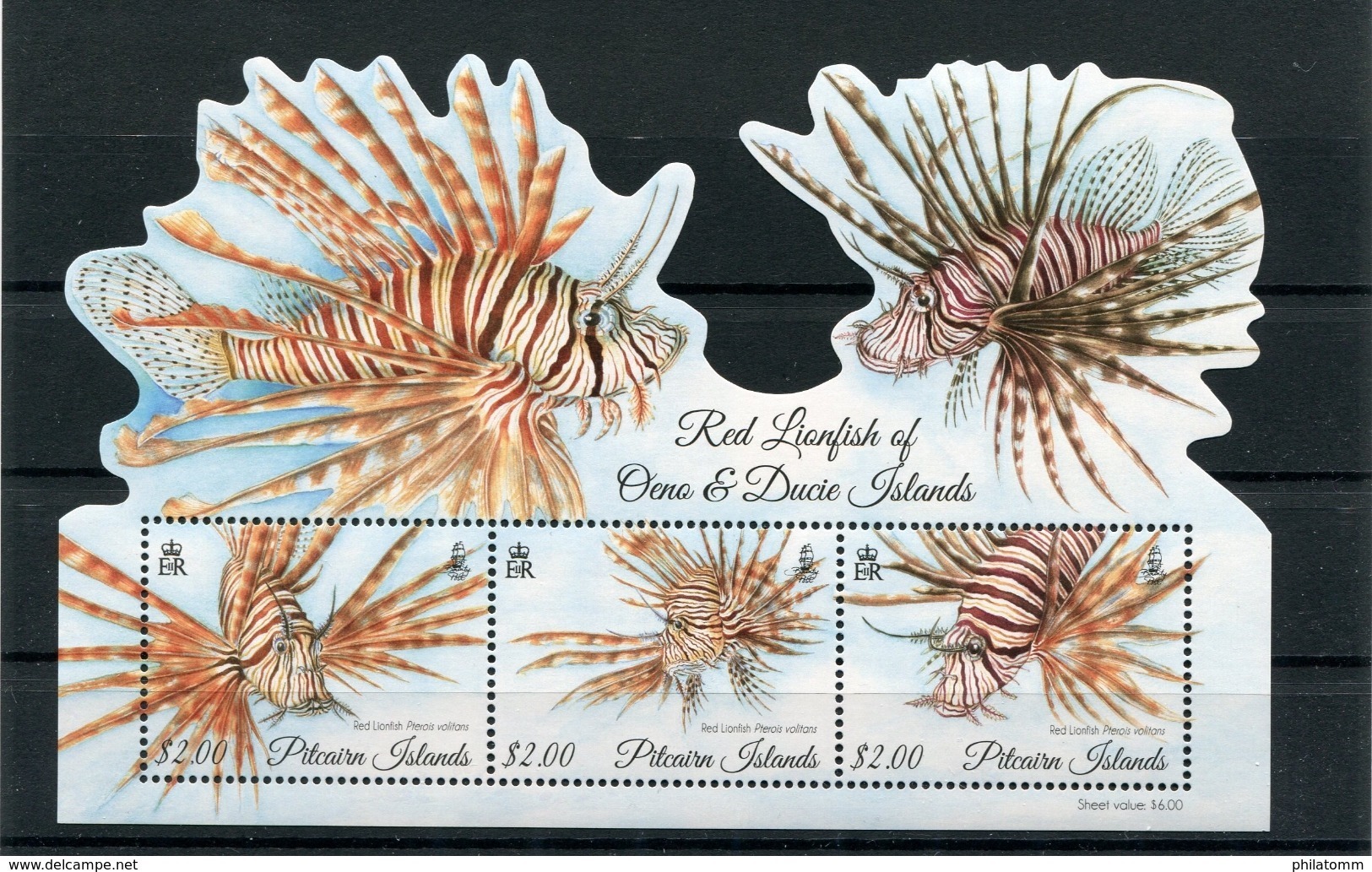 Pitcairn - Block Nr. 68 - "Rotfeuerfisch" ** / MNH (aus Dem Jahr 2015) - Pitcairninsel