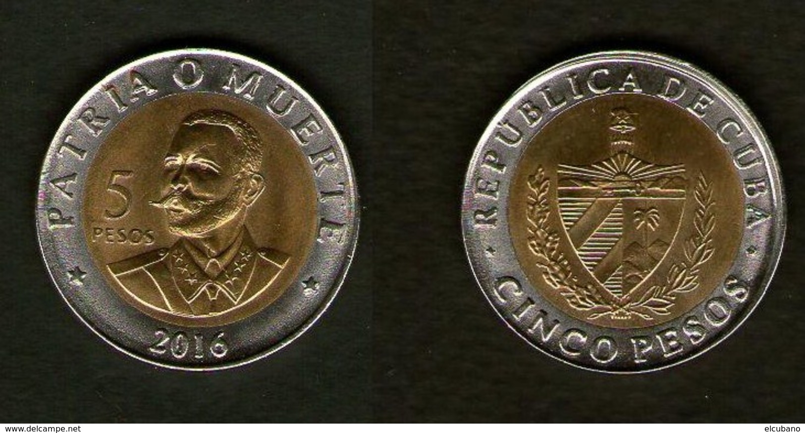 Cuba Kuba Moneta Bimetallica 5 Pesos 2016 - Cuba