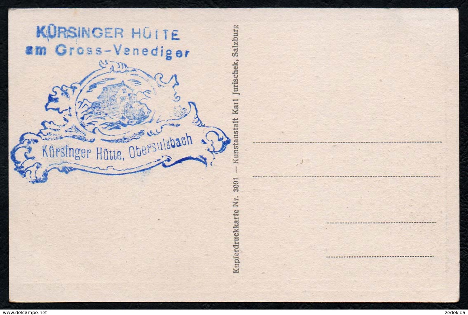 C2194 - Kürsinger Hütte Kürsingerhütte - Gross Venediger Großer Geiger - Kunstverlag Karl Jurischek - Stempel - Neukirchen Am Grossvenediger