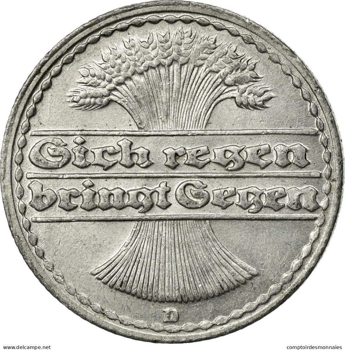 Monnaie, Allemagne, République De Weimar, 50 Pfennig, 1922, Munich, TTB - 50 Rentenpfennig & 50 Reichspfennig