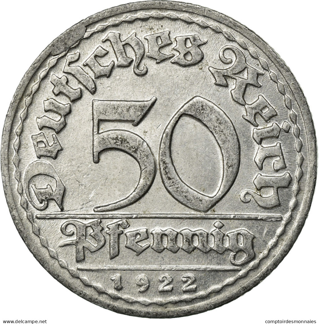 Monnaie, Allemagne, République De Weimar, 50 Pfennig, 1922, Munich, TTB - 50 Rentenpfennig & 50 Reichspfennig