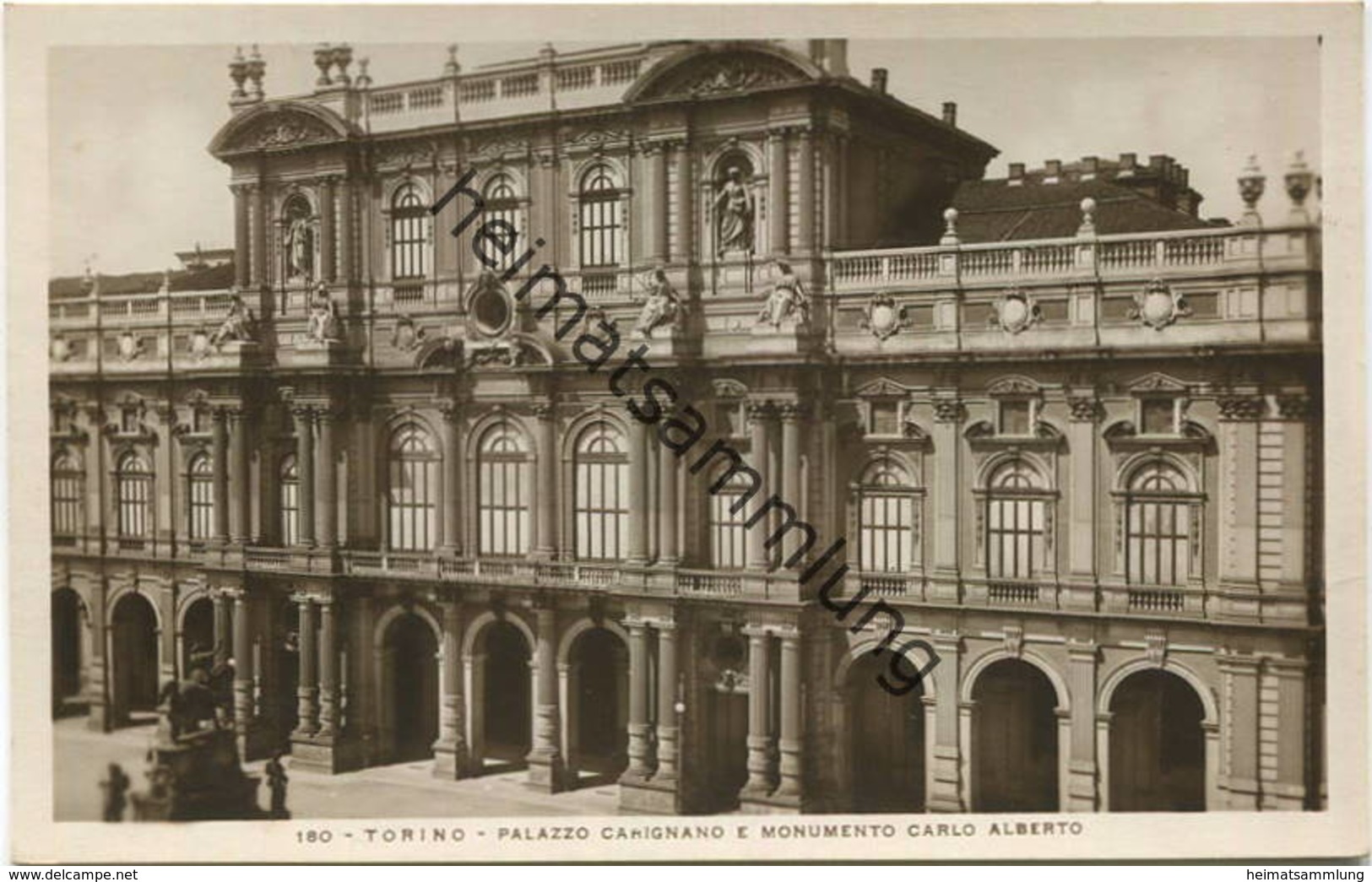 Torino - Palazzo Carignano E Monumento Carlo Alberto - Foto-AK - Vera Fotografia - Palazzo Carignano