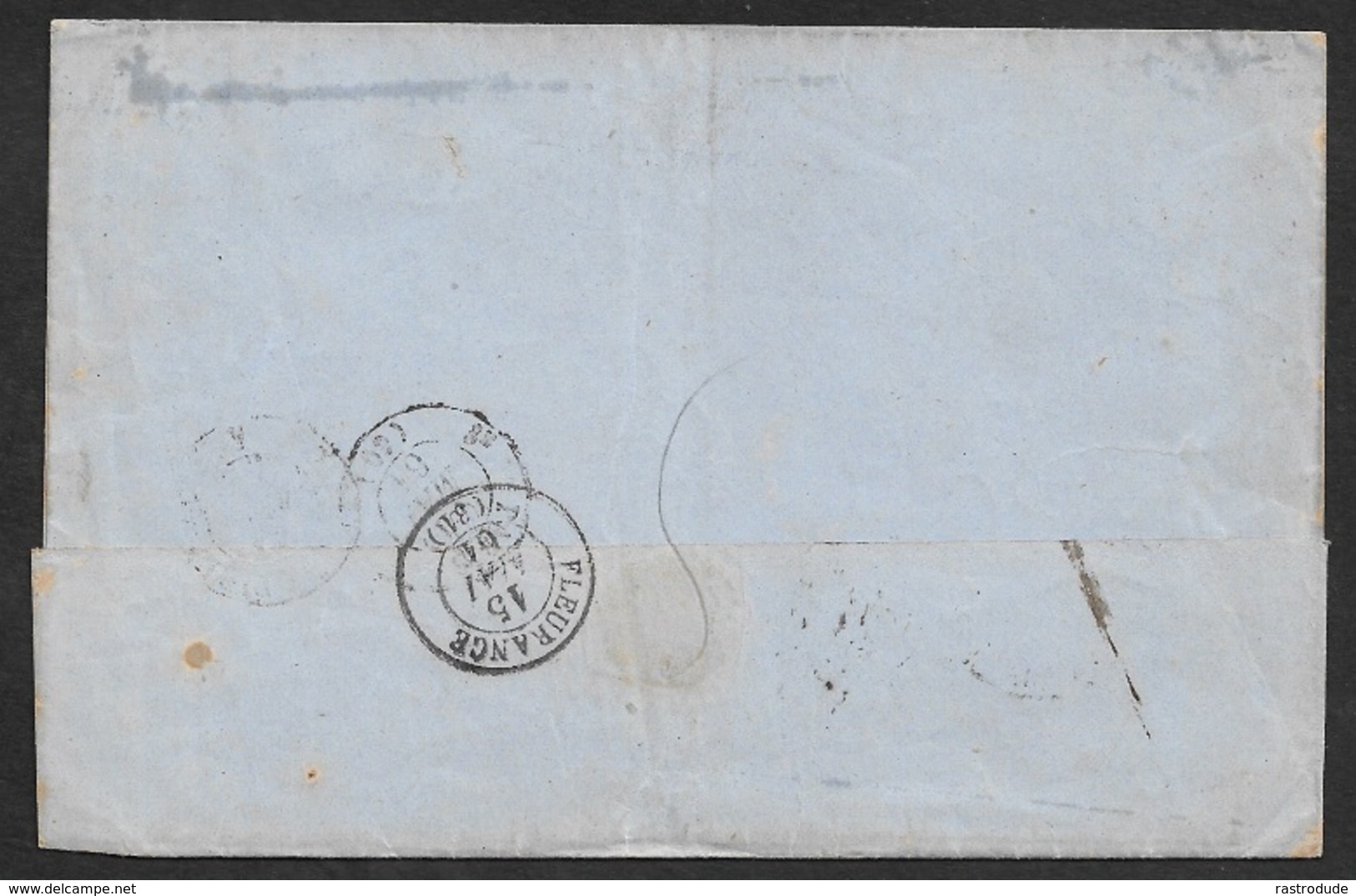 LSC - Colonies GUADELOUPE  1861 AIGLE 10c + 40c  ( Yv. 3 & 5 ) Sur Lettre De POINTE A PITRE Pour FLEURANCE ,FRANCE. - Aigle Impérial