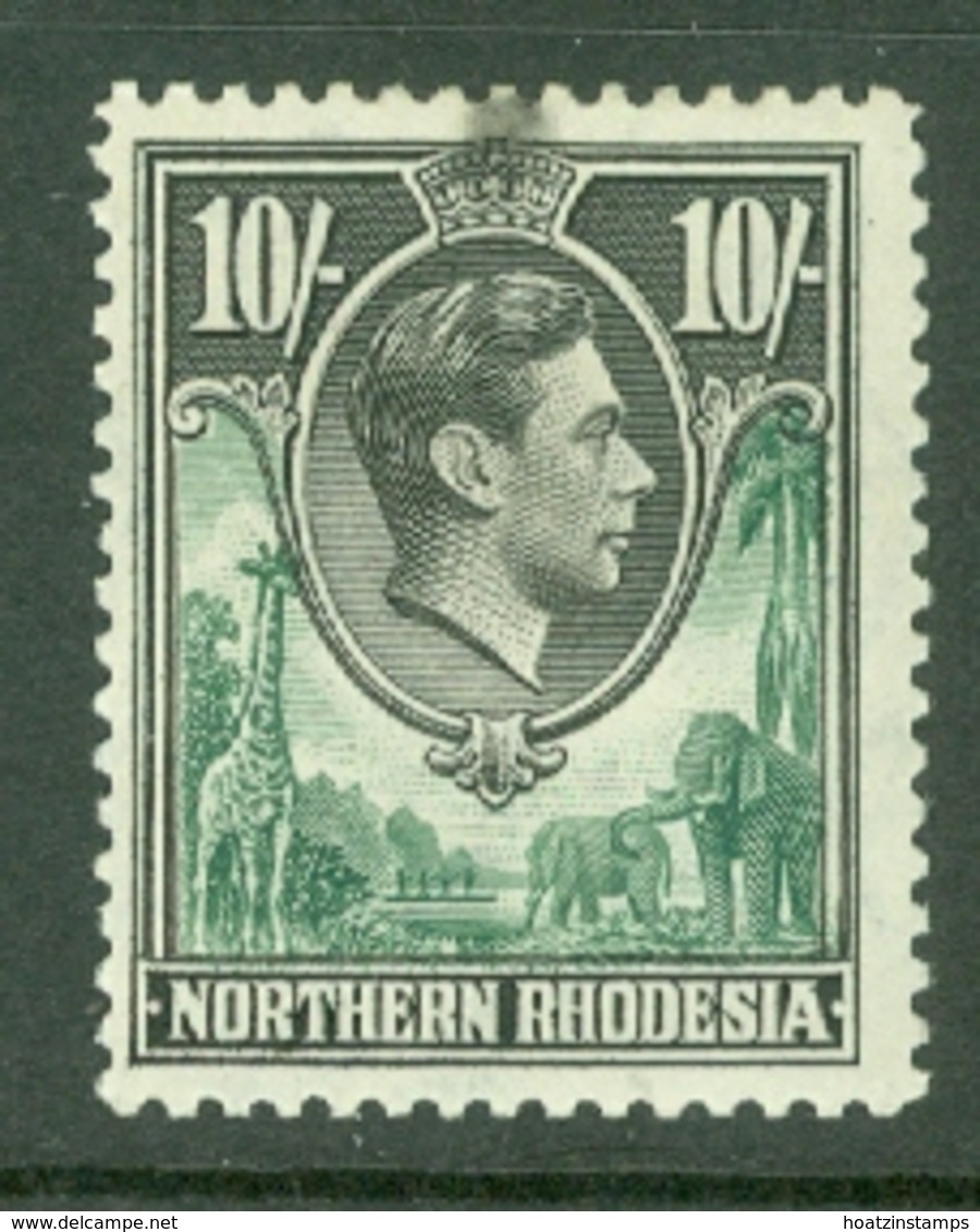 Northern Rhodesia: 1938/52   KGVI     SG44   10/-    MH - Rhodésie Du Nord (...-1963)