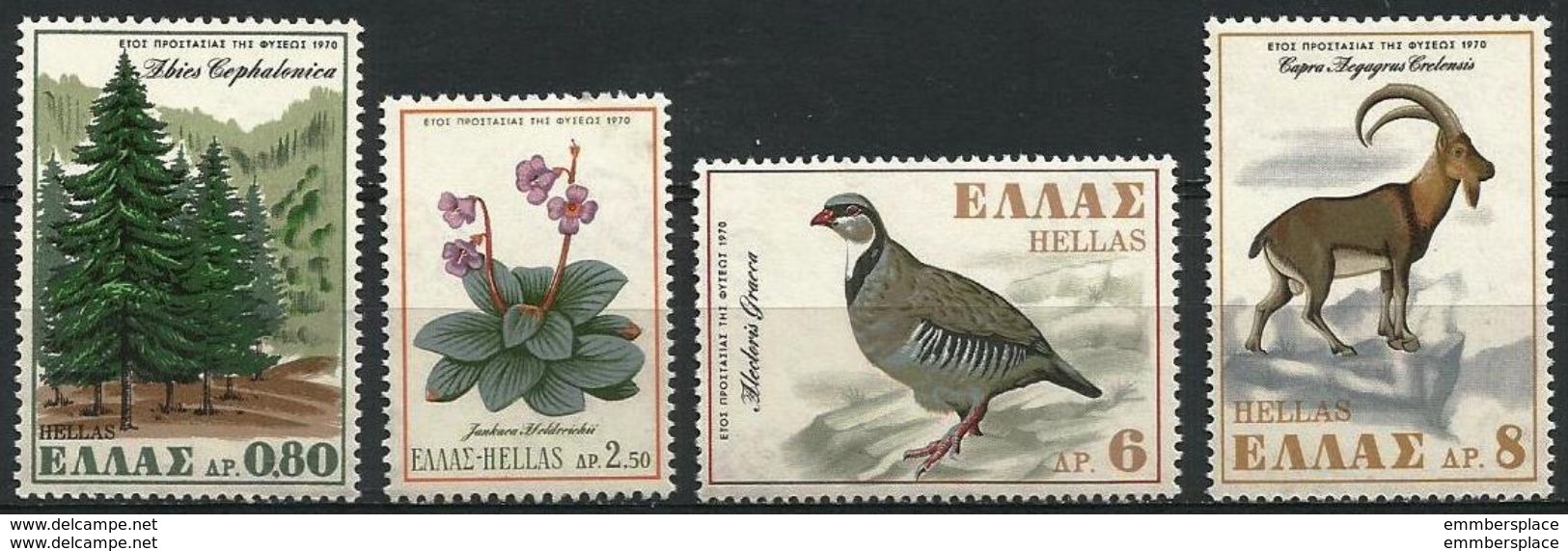 Greece - 1970 Nature Conservation Set Of 4 MNH **   Sc 992-5 - Neufs