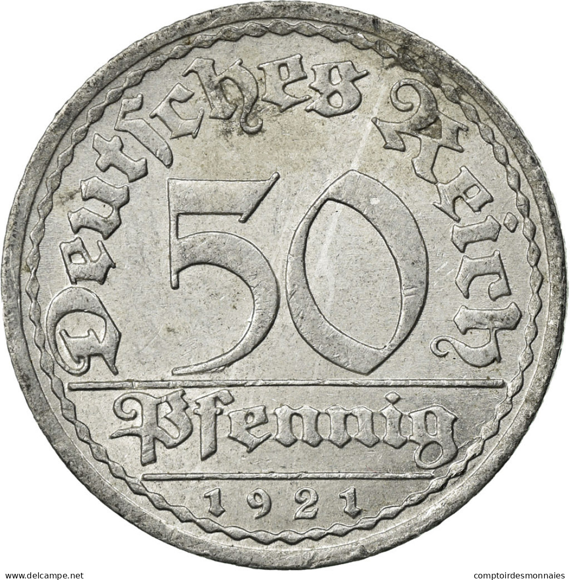 Monnaie, Allemagne, République De Weimar, 50 Pfennig, 1921, Berlin, TTB - 50 Rentenpfennig & 50 Reichspfennig