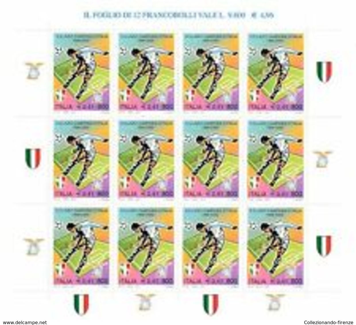 Italia Repubblica 2001 Minifoglio N 2 Scudetto Alla Lazio - 2001-10: Nieuw/plakker