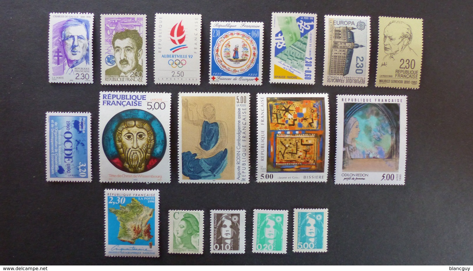 FRANCE - Année 1990 - 17 Timbres ** Neuf Sans Charnière Tous Différents - Vrac (max 999 Timbres)