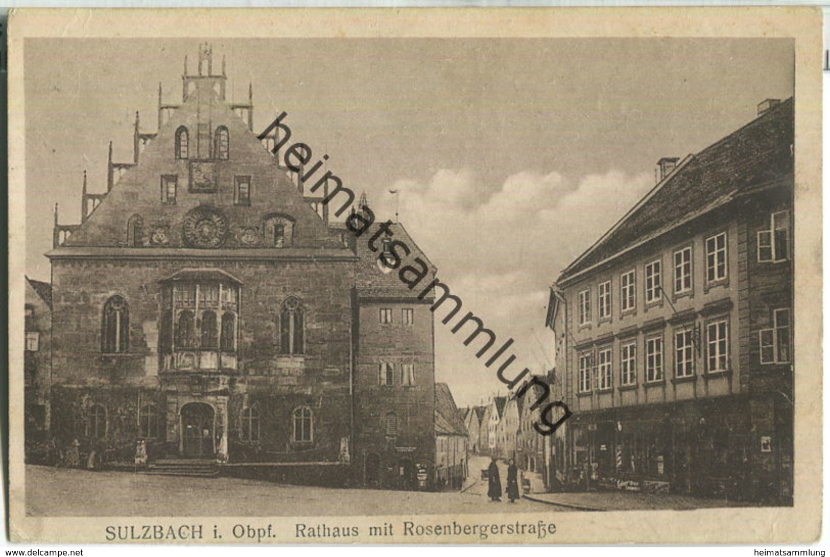 Sulzbach - Rathaus - Rosenbergerstrasse - Verlag B. H. August Zerle München - Sulzbach-Rosenberg