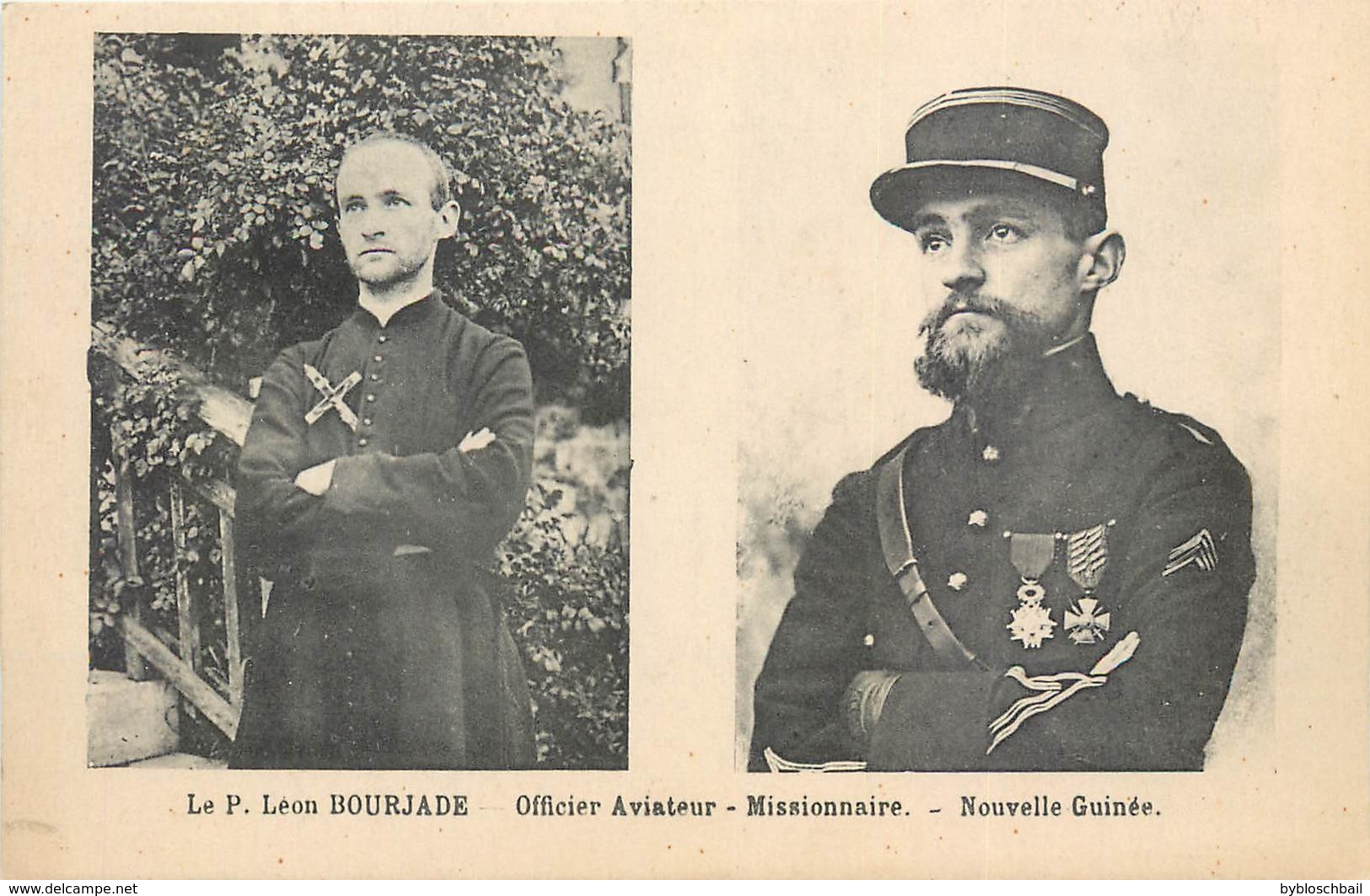 CPA Le Père Léon BOURJADE - Officier Aviateur Missionnaire Nouvelle Guinée Océanie Papouasie - Aviateurs