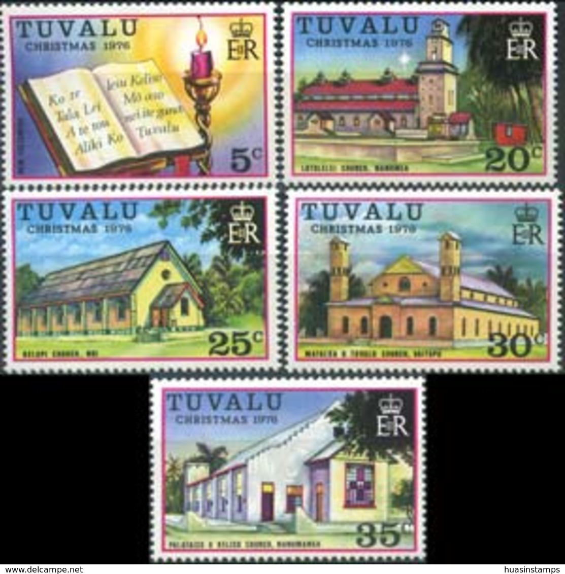 TUVALU 1976 - Scott# 38-42 Christmas Set Of 5 MNH - Tuvalu