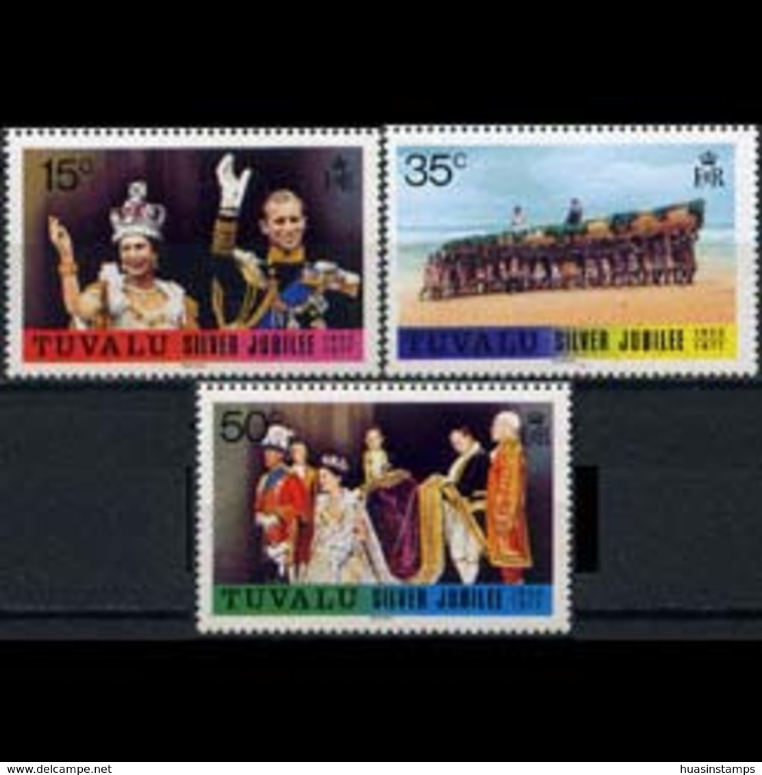 TUVALU 1977 - Scott# 43-5 QEII Reign Set Of 3 MNH - Tuvalu