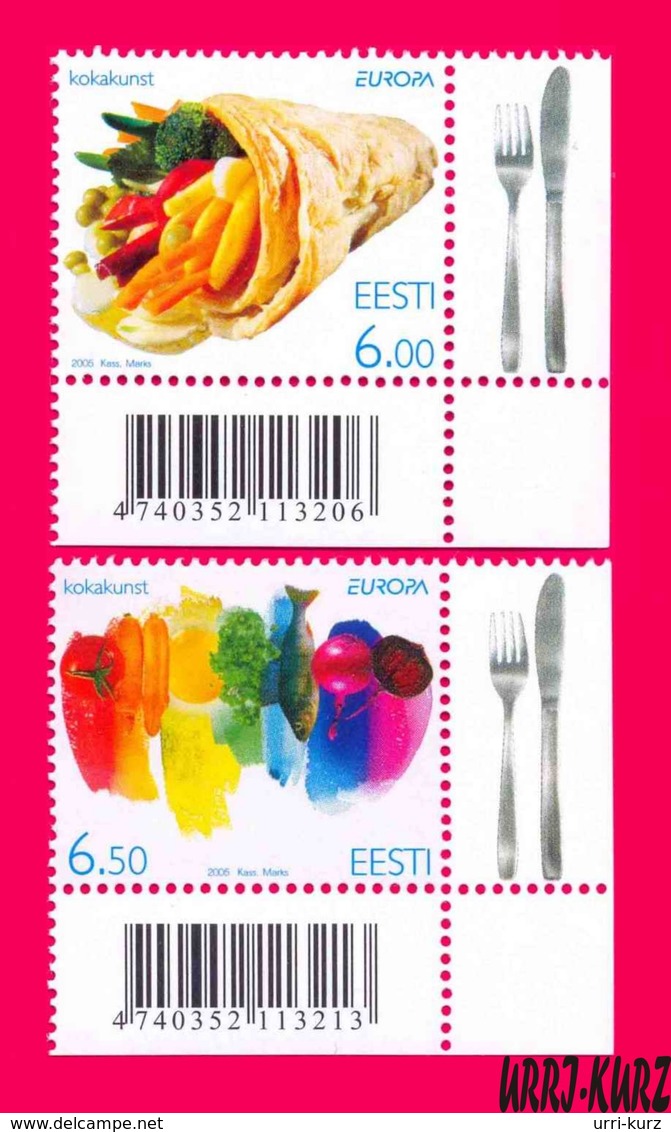 ESTONIA 2005 Europa CEPT Gastronomy Culinary Cookery Cooking Eating Meal Food 2v Sc511-512 Mi515-516 MNH - Food