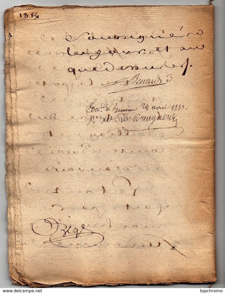 Acte Notarial Notaire Cachet Généralité Paris (9 Cachets) Requête Bethancourt Beauvais Pont Saint Maxence 36 Pages 1777 - Cachets Généralité