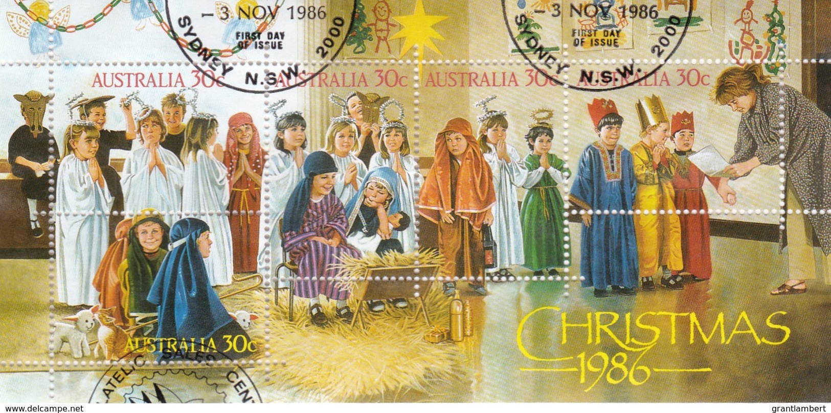 Australia 1986 Christmas Minisheet Used - Used Stamps