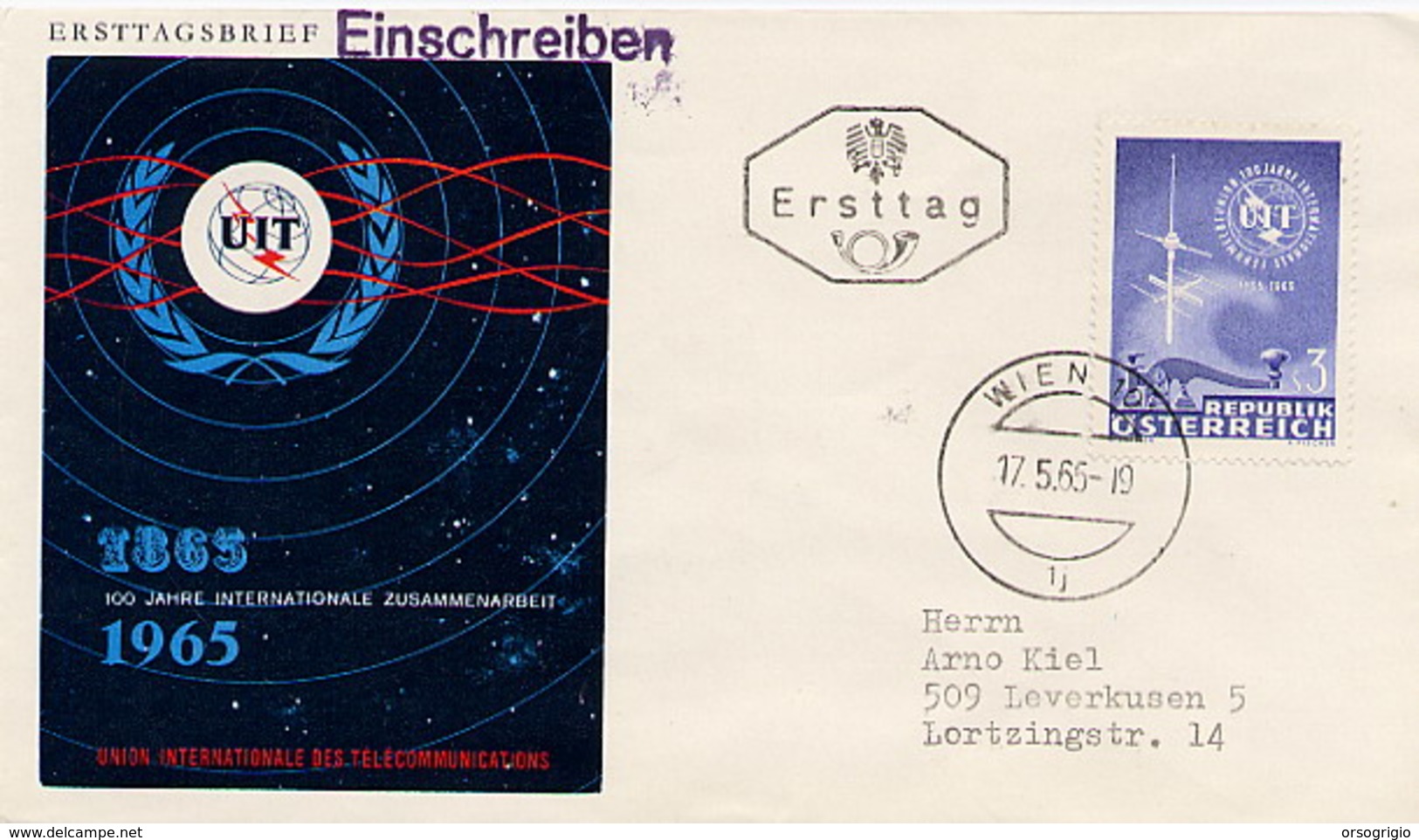 AUSTRIA - OSTERREICH - FDC  1965 - TELEGRAFO - TASTO MORSE  UIT - Telecom