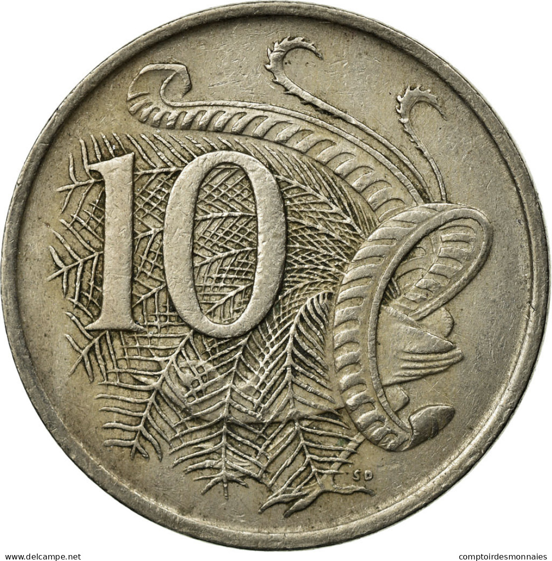 Monnaie, Australie, Elizabeth II, 10 Cents, 1966, Melbourne, TTB, Copper-nickel - Victoria