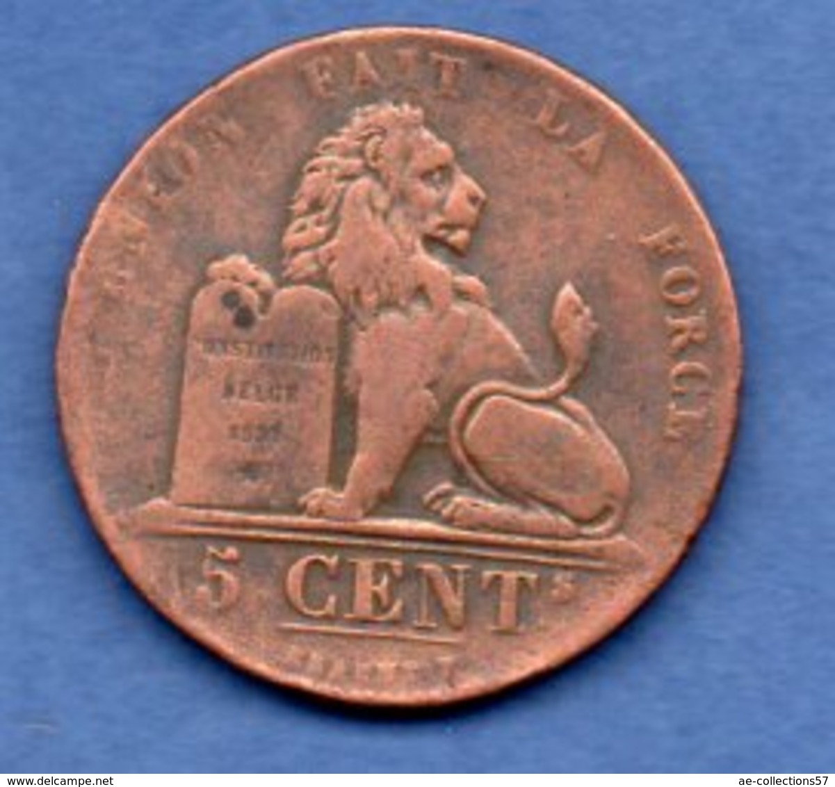 Belgique - 5 Centimes 1842   -  Km# 5.1 -  état  B+ - 5 Centimes