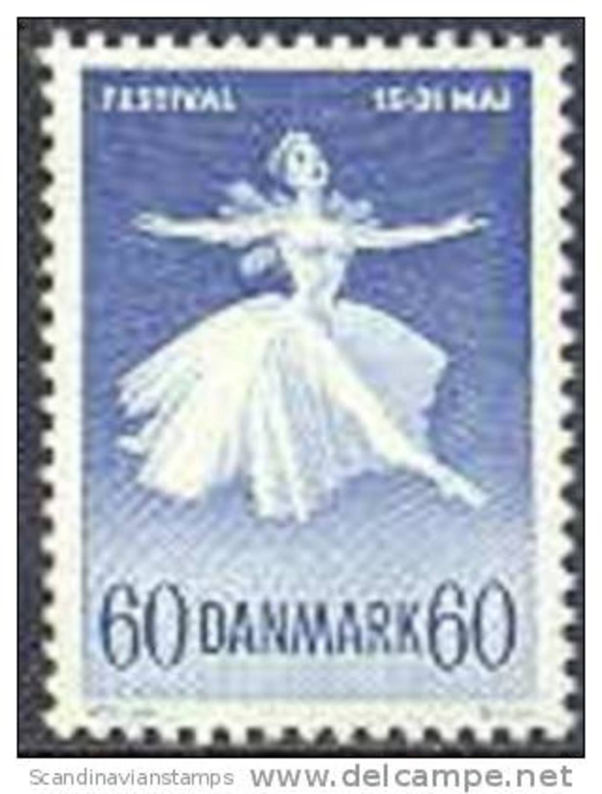 DENEMARKEN 1962 60õre Kopenhagen Festifal Fluorescerend Papier PF-MNH-NEUF - Neufs