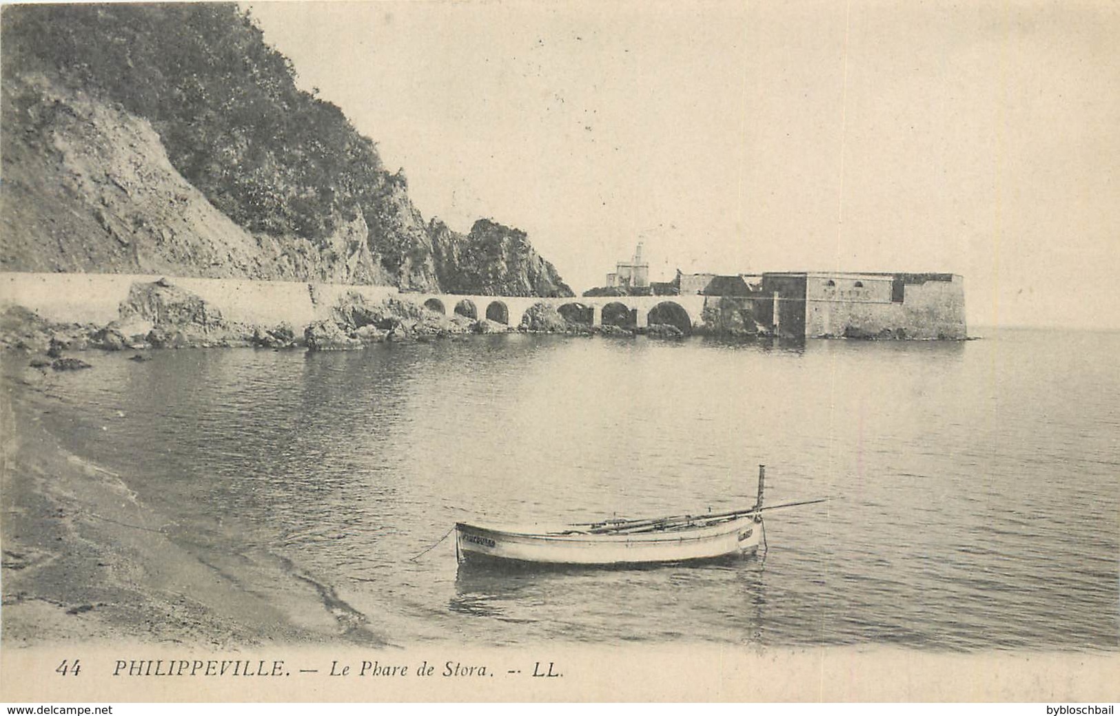 2 CPA Algérie Skikda Philippeville Le Phare De Stora + Vue Générale Prise De La Jetée - Skikda (Philippeville)