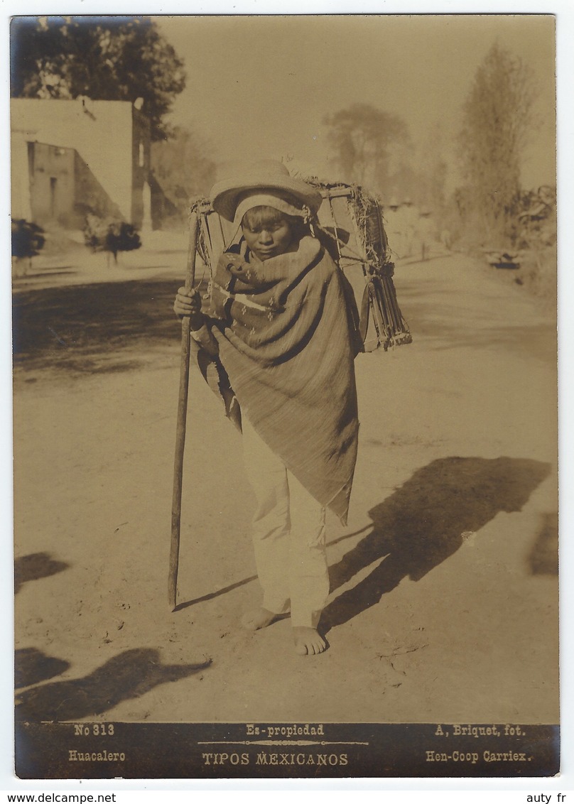 Photo  A. BRIQUET. MEXICO - TIPOS MEXICANOS - Huacalero - Ancianas (antes De 1900)