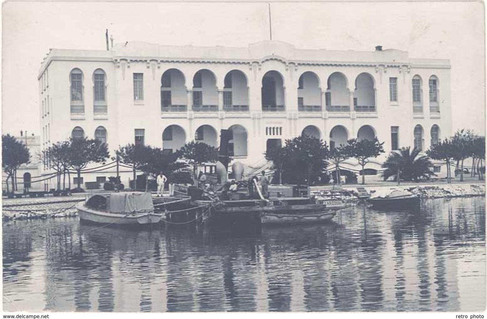 Cpa Afrique – Tunisie – Carte-photo Pêcherie, Station Sous-marins ( Zarzouna ) - Tunisie