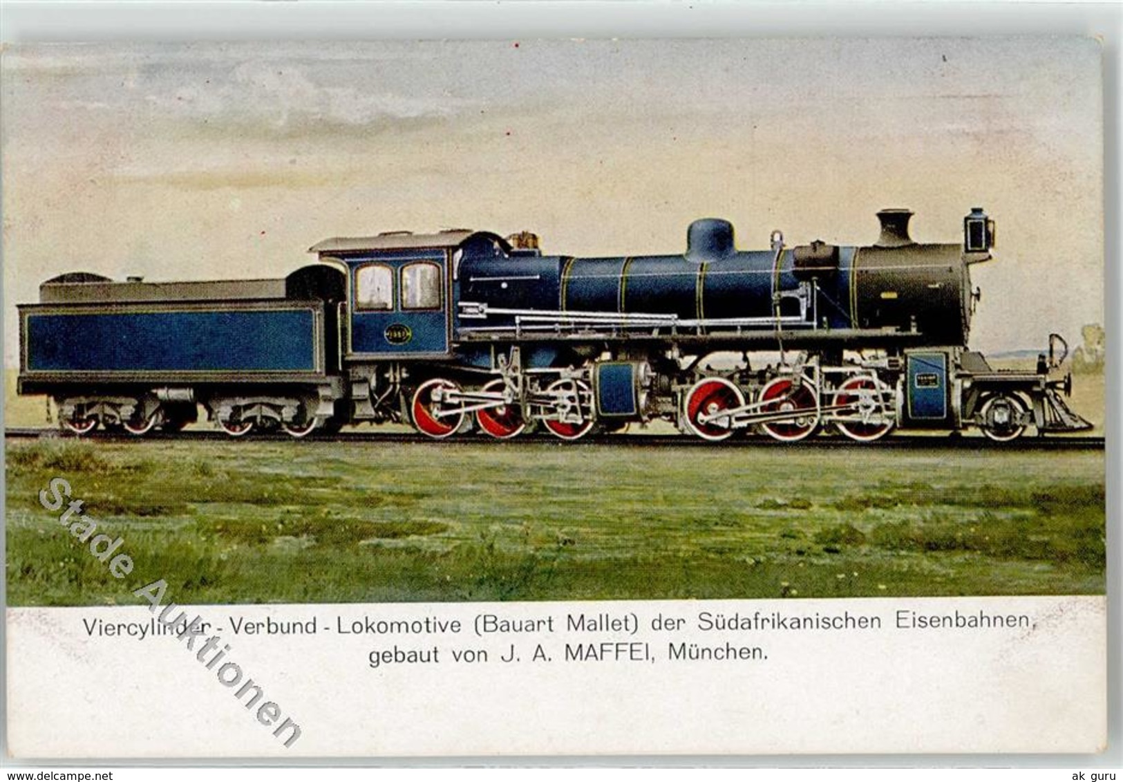 52207884 - Viercylinder-Verbund-Lokomotive (Bauart Mallet) D. Suedafrikanischen Eisenbahnen - J. A. Maffei, Muenchen - Autres & Non Classés