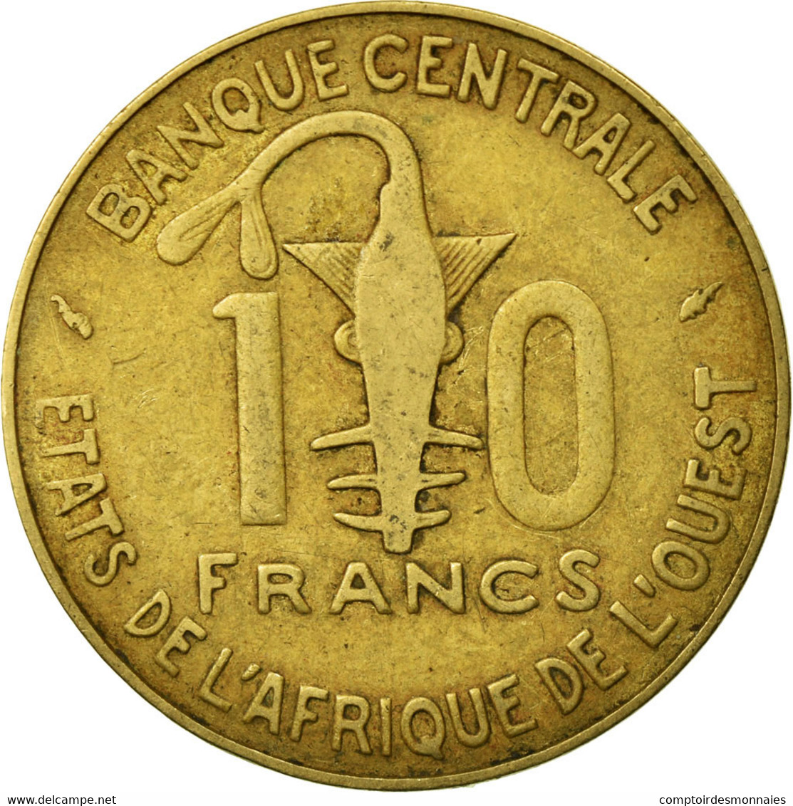 Monnaie, West African States, 10 Francs, 1992, Paris, TB+, Aluminum-Bronze - Elfenbeinküste