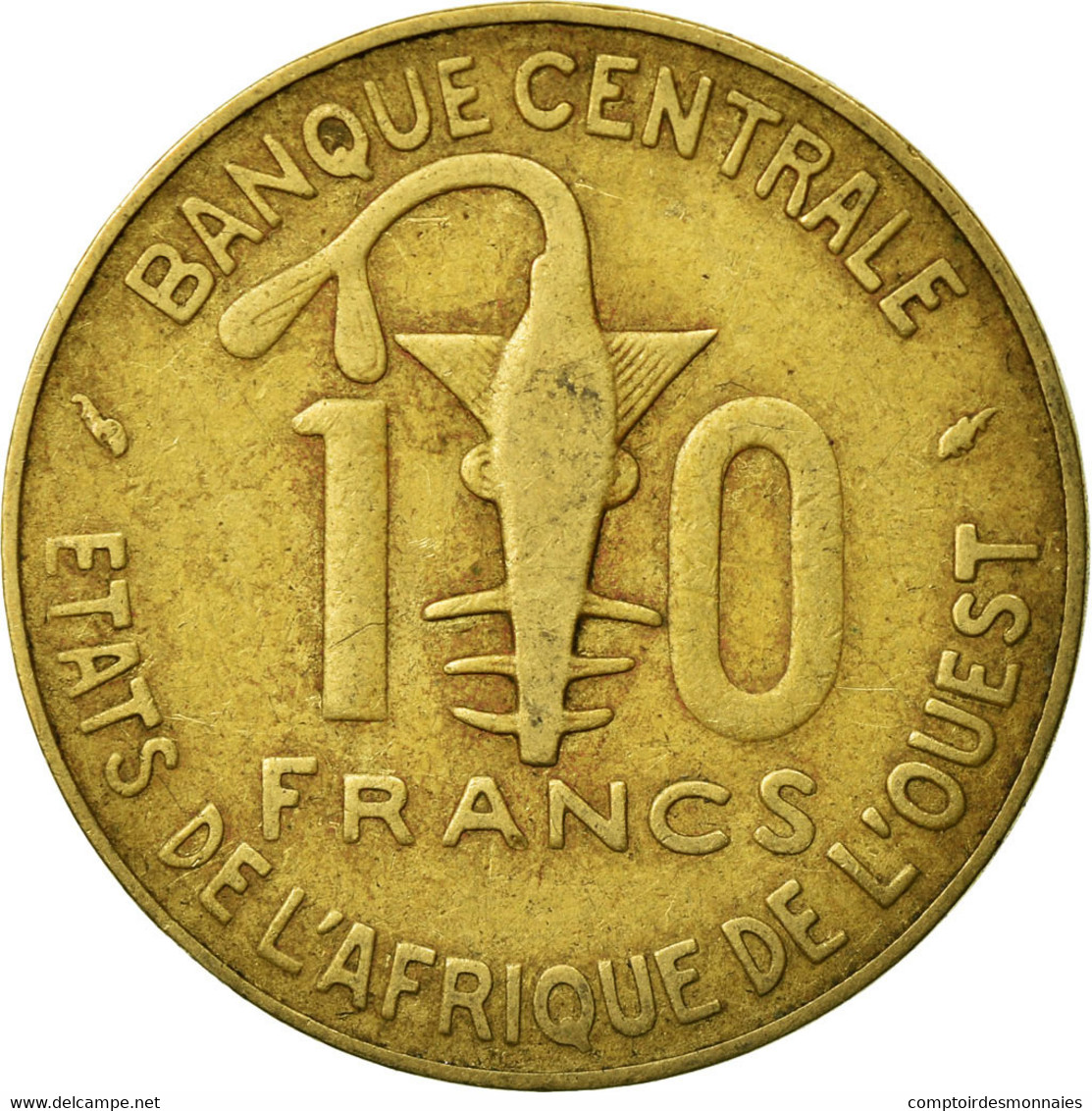 Monnaie, West African States, 10 Francs, 1985, Paris, TB+, Aluminum-Bronze - Ivoorkust