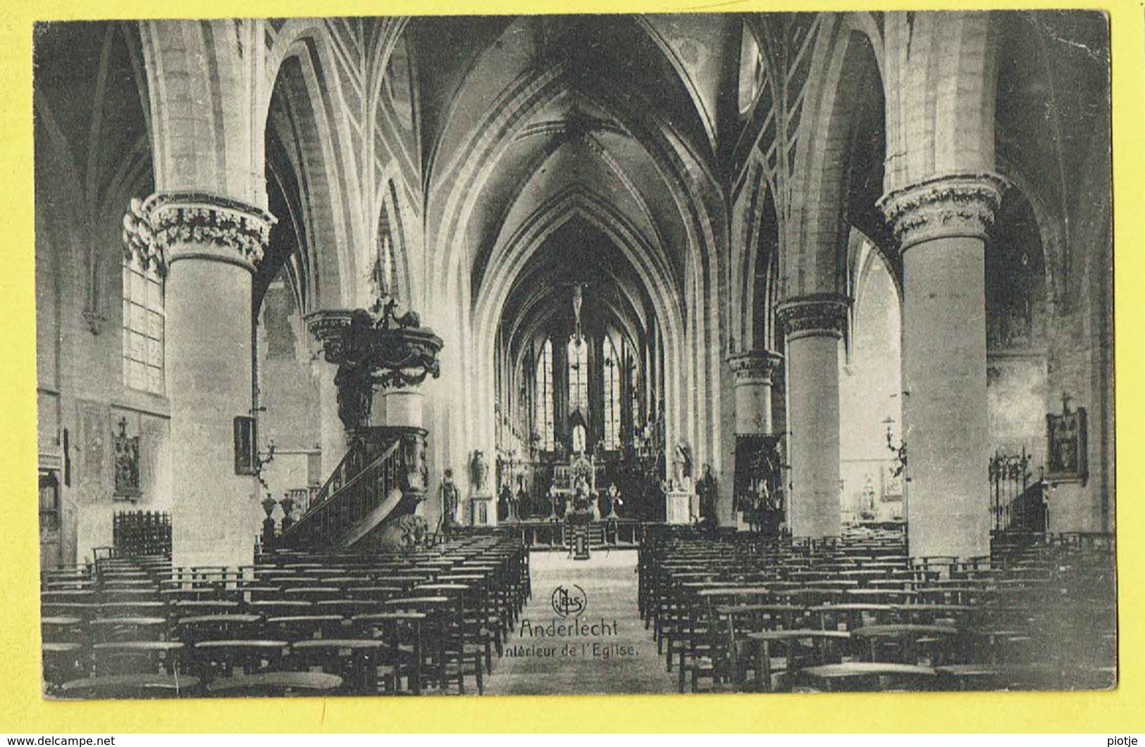 * Anderlecht (Brussel - Bruxelles) * (Nels, Edit Penez Delhaye) Intérieur De L'église, Binnenzicht Kerk, Autel, Rare - Anderlecht