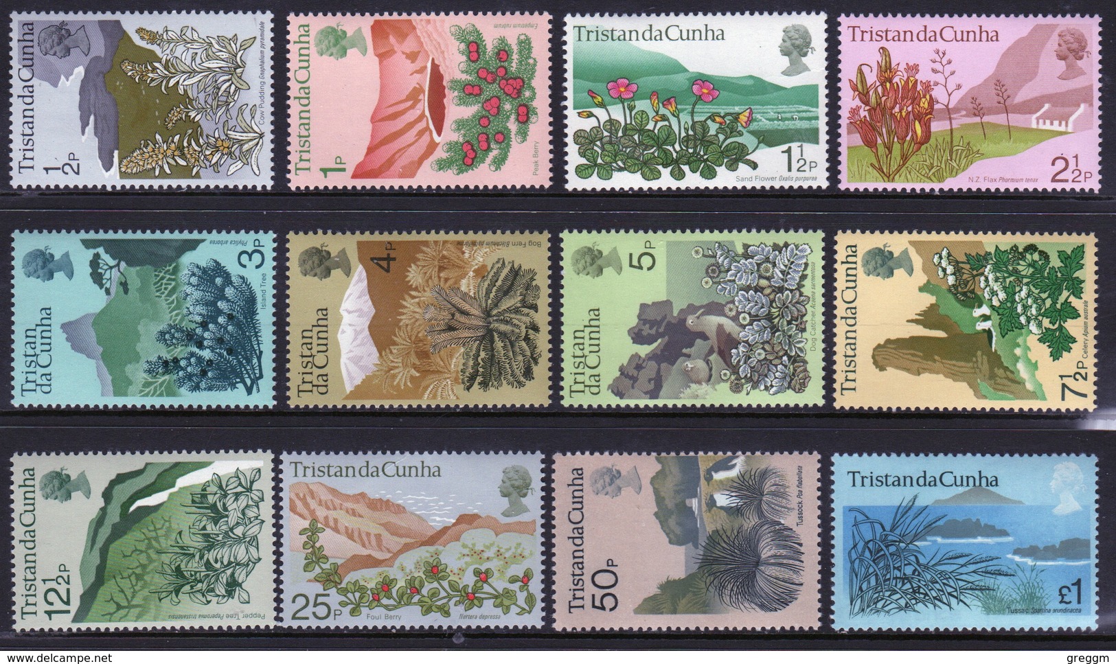 Tristan Da Cunha 1972 Set Of Stamps To Celebrate Flowering Plants. - Tristan Da Cunha