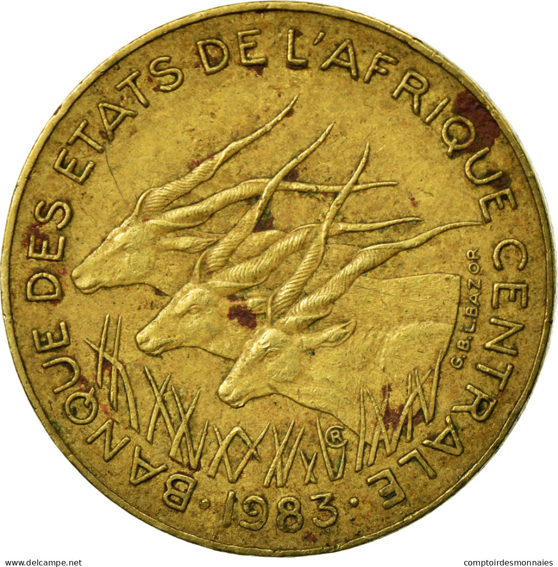 Monnaie, États De L'Afrique Centrale, 5 Francs, 1983, Paris, TB+ - Centrafricaine (République)