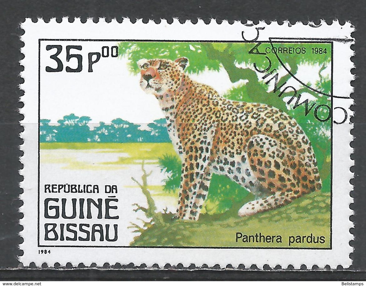 Guinea-Bissau 1984. Scott #566 (U) Carnivorous Animals, Panthera Pardus, Panther * - Guinea-Bissau