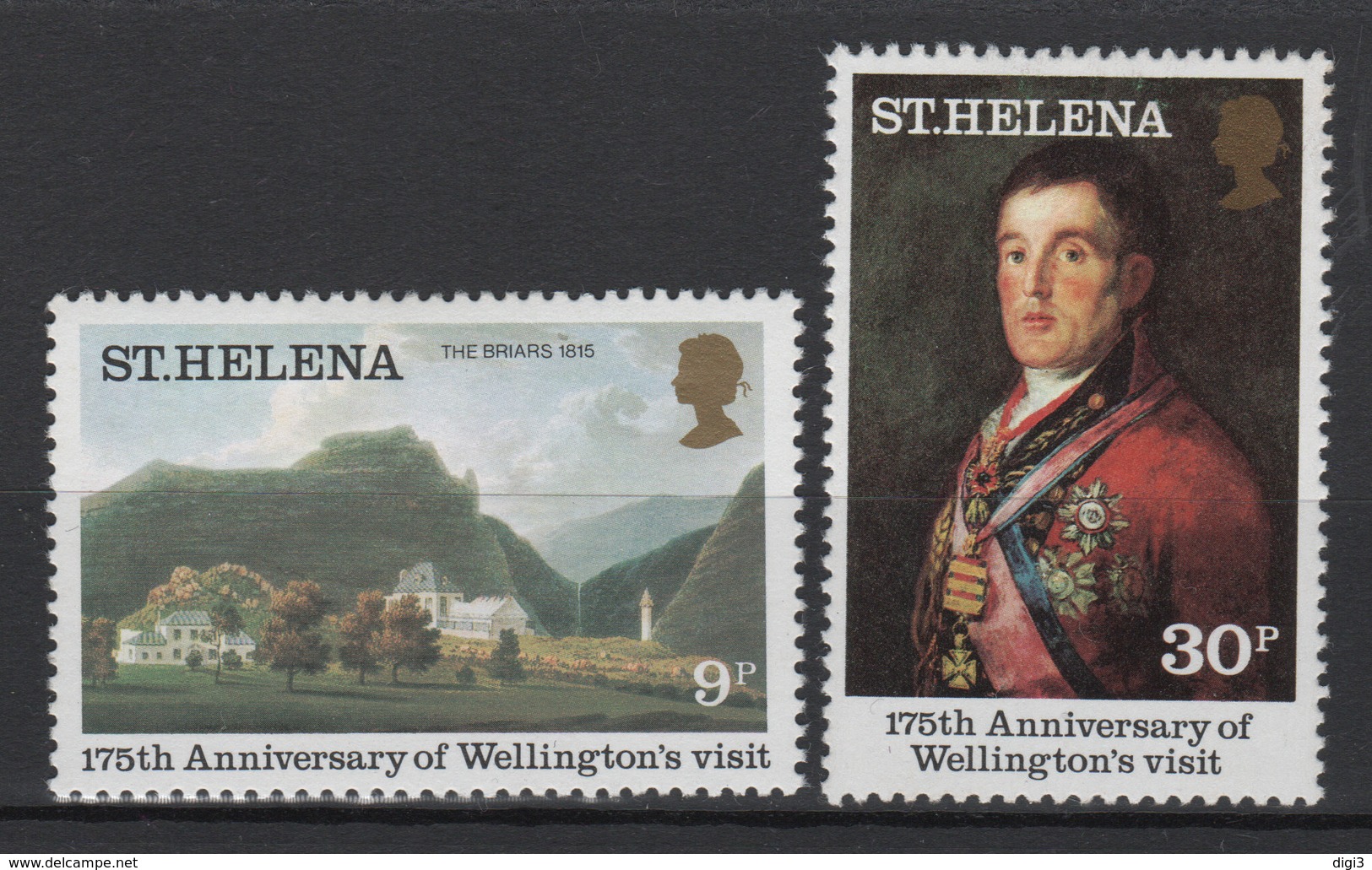 Saint Helena, Visit Of The Duke Of Wellington To Longwood, Complete Set, MNH - Isola Di Sant'Elena