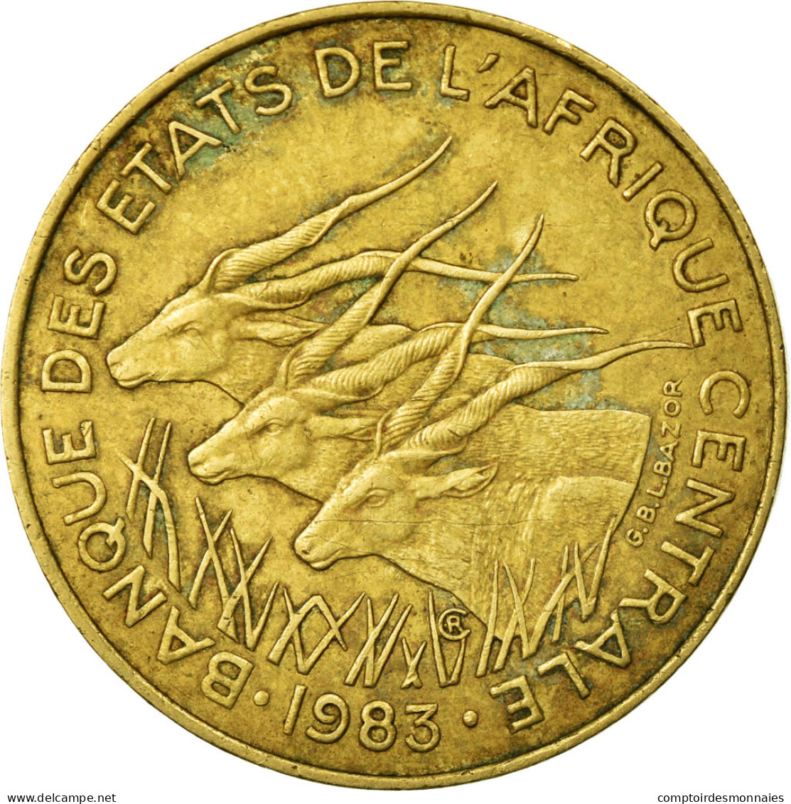 Monnaie, États De L'Afrique Centrale, 10 Francs, 1983, Paris, TB+ - Zentralafrik. Republik