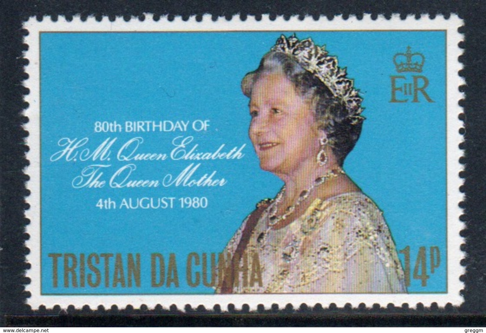 Tristan Da Cunha 1980 Complete Set Of Stamps Commemorating The 80th Birthday Of The Queen Mother. - Tristan Da Cunha